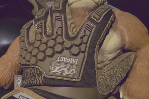 MECHANIX WEAR POWER SHOCK BROWN IMPACT WORK GLOVES