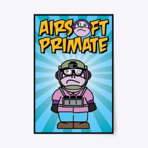 Airsoft Primate Monkeysoft XL Poster